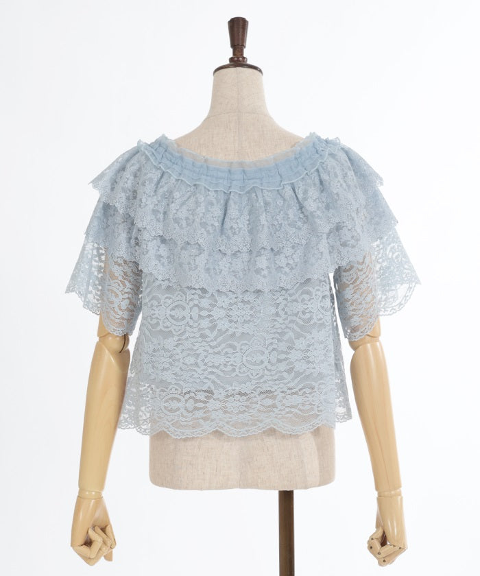 Full Lace 2-Way Blouse Pullover