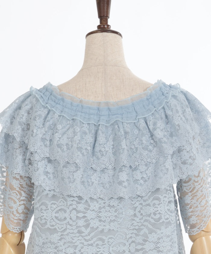 Full Lace 2-Way Blouse Pullover