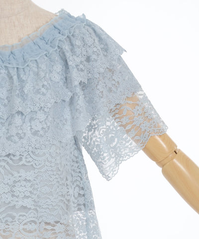 Full Lace 2-Way Blouse Pullover