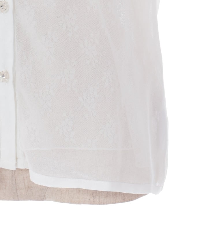 Lace & Chiffon Frill Blouse (Pre-order)