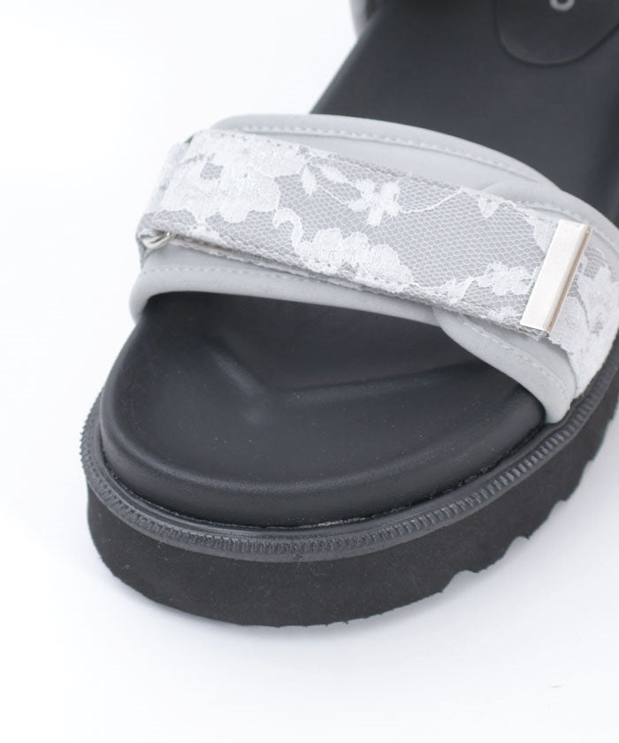 Lace Layered Belt Sport Sandals