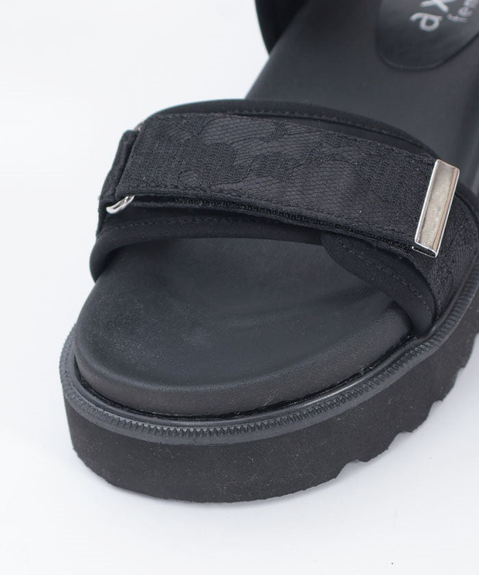 Lace Layered Belt Sport Sandals