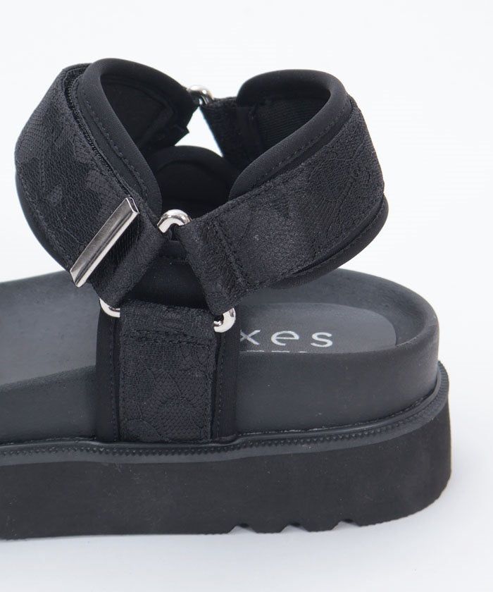 Lace Layered Belt Sport Sandals