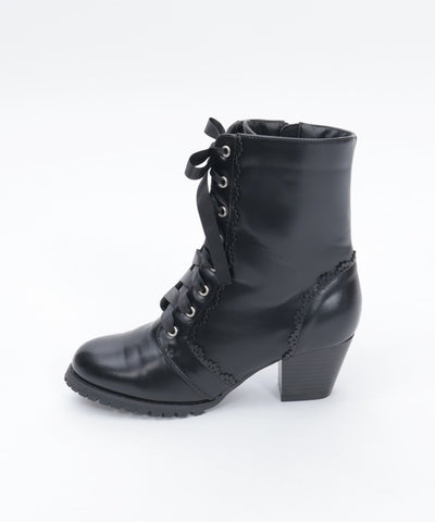 Lace-Up Mid-Calf Boots