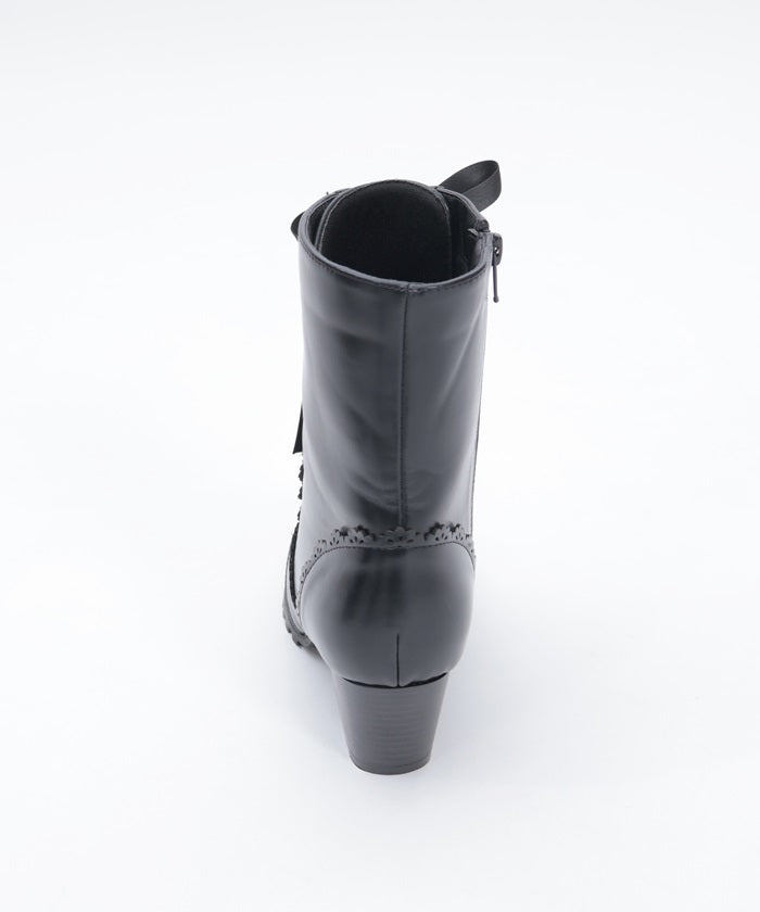 Lace-Up Mid-Calf Boots