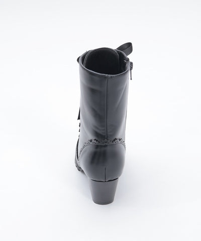 Lace-Up Mid-Calf Boots