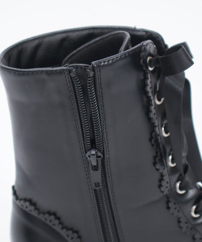 Lace-Up Mid-Calf Boots