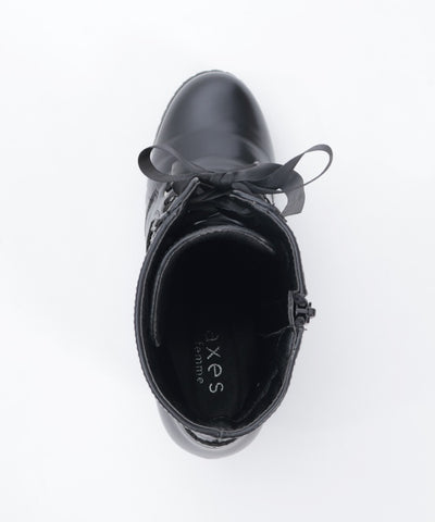 Lace-Up Mid-Calf Boots