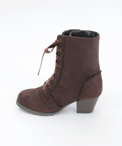 Lace-Up Mid-Calf Boots
