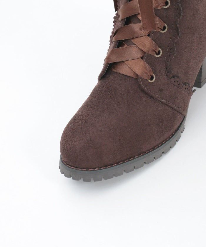 Lace-Up Mid-Calf Boots