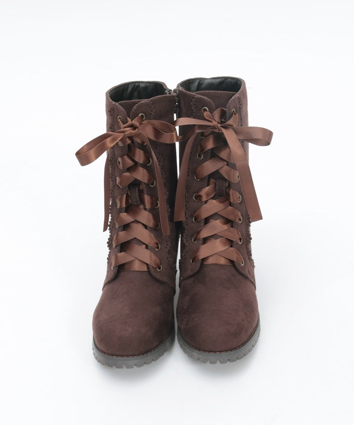 Lace-Up Mid-Calf Boots