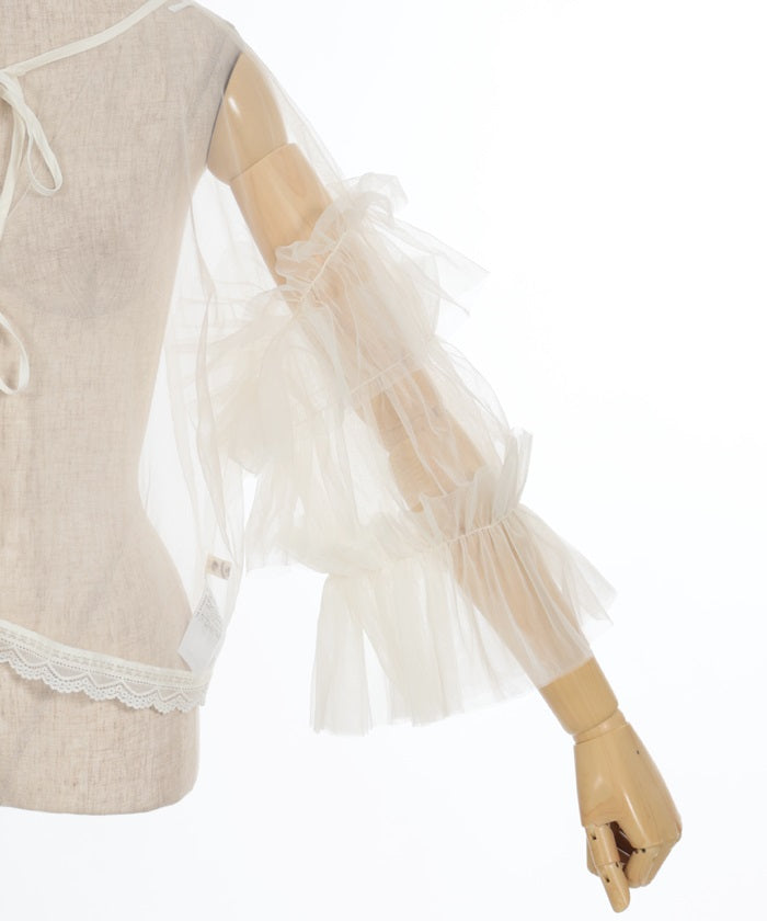 Frill Tulle Top