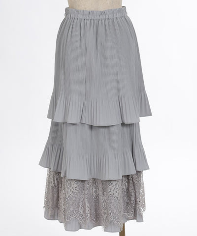 Pleated Tiered Skirt