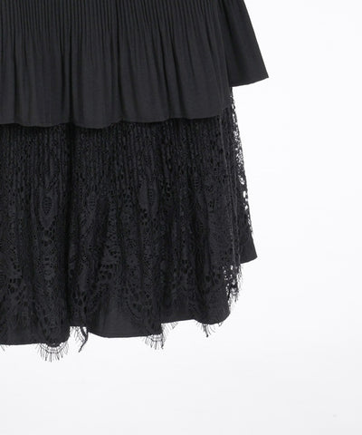 Pleated Tiered Skirt