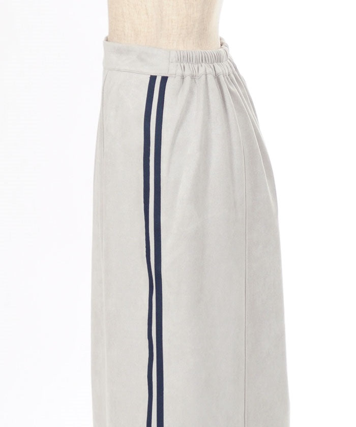 Cut & Sewn Suede Zip Skirt