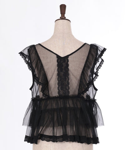 Front & Back 2-Way Tulle Bustier