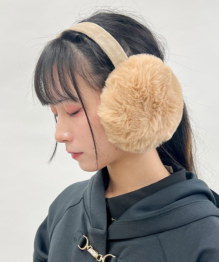 Folding Eco Fur Earmuffs – axes femme from JAPAN