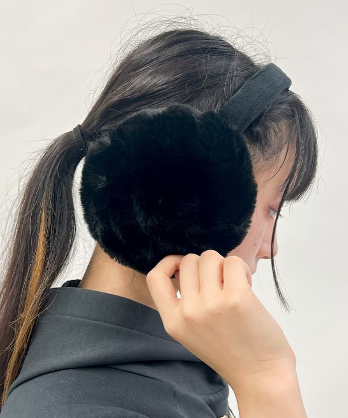 Folding Eco Fur Earmuffs – axes femme from JAPAN