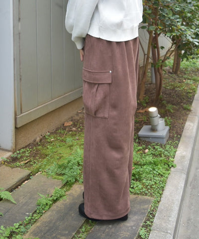 Cut Suede Cargo Pants