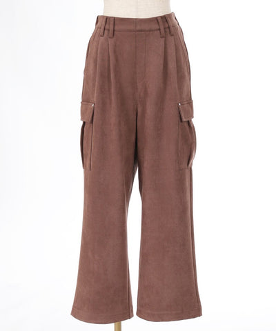 Cut Suede Cargo Pants