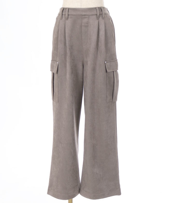 Cut Suede Cargo Pants