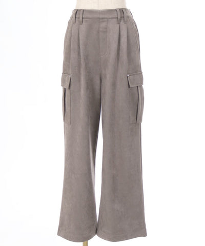 Cut Suede Cargo Pants