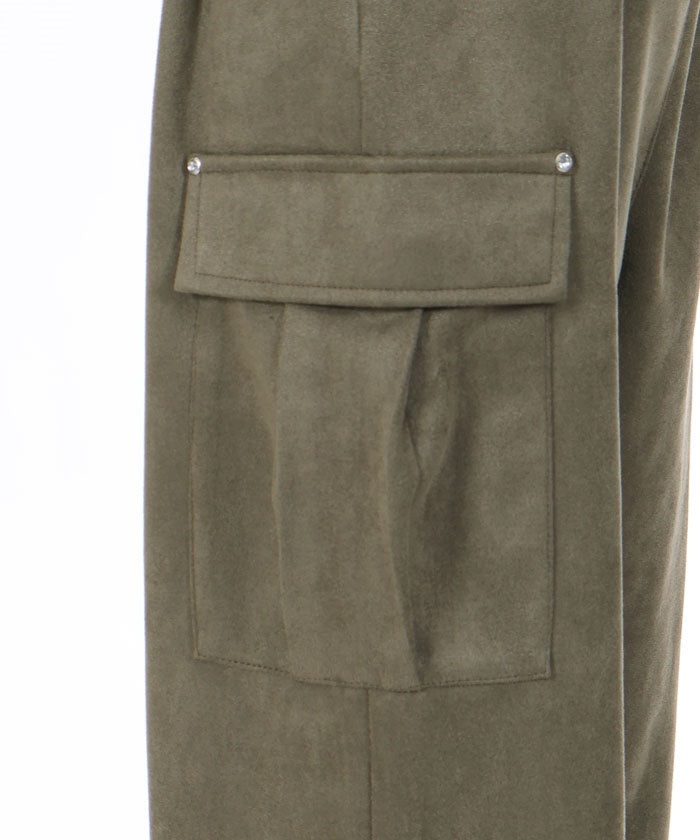 Cut Suede Cargo Pants