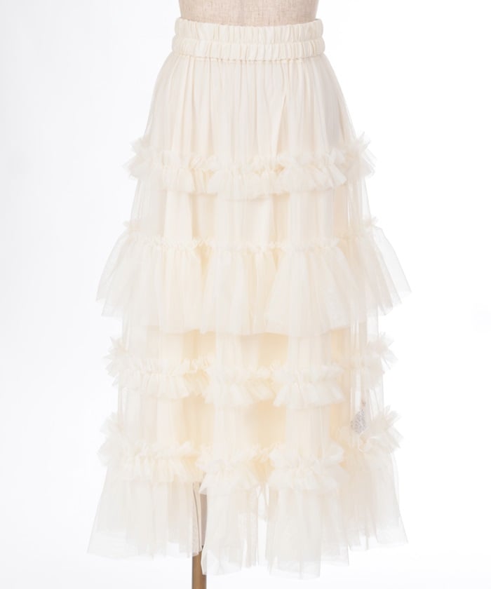 Frill Tulle Tiered Skirt