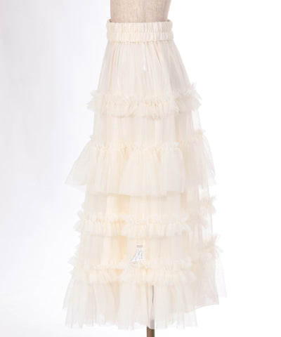 Frill Tulle Tiered Skirt