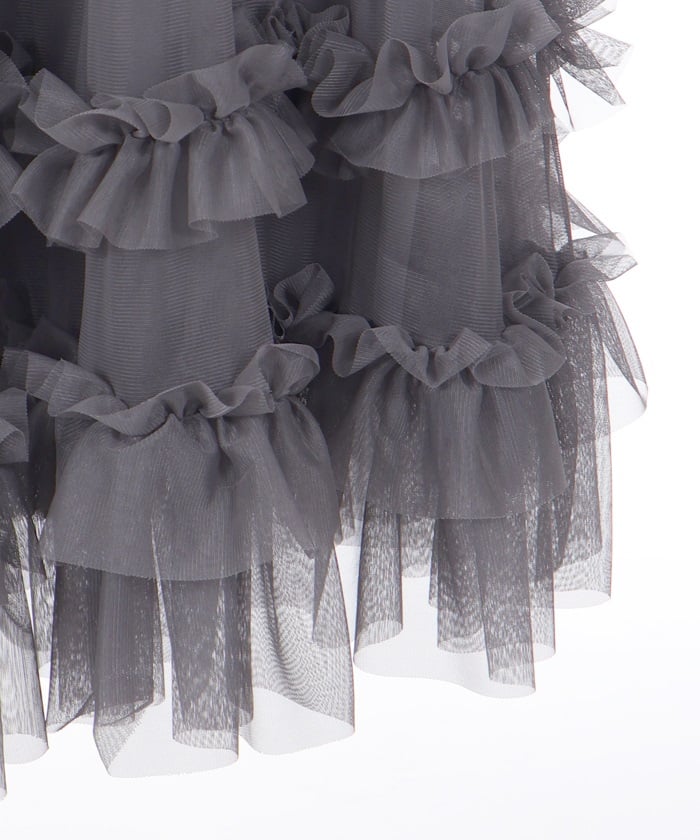 Frill Tulle Tiered Skirt