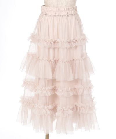 Frill Tulle Tiered Skirt