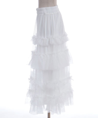 Frill Tulle Tiered Skirt