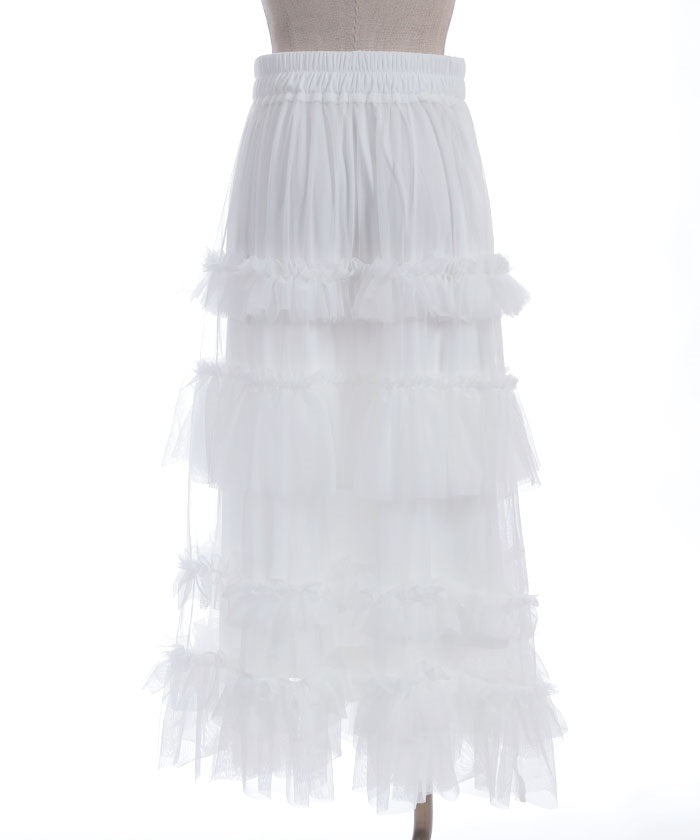 Frill Tulle Tiered Skirt
