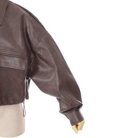 Faux Leather Short Blouson