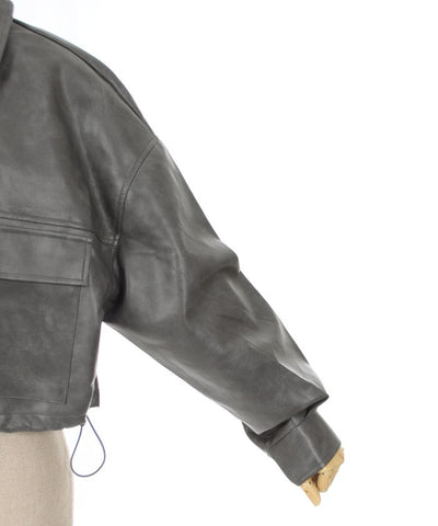 Faux Leather Short Blouson