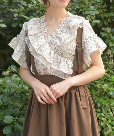 2-Way Frill & Tulle Blouse