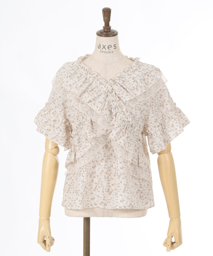 2-Way Frill & Tulle Blouse