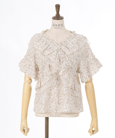 2-Way Frill & Tulle Blouse