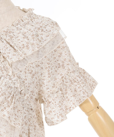 2-Way Frill & Tulle Blouse