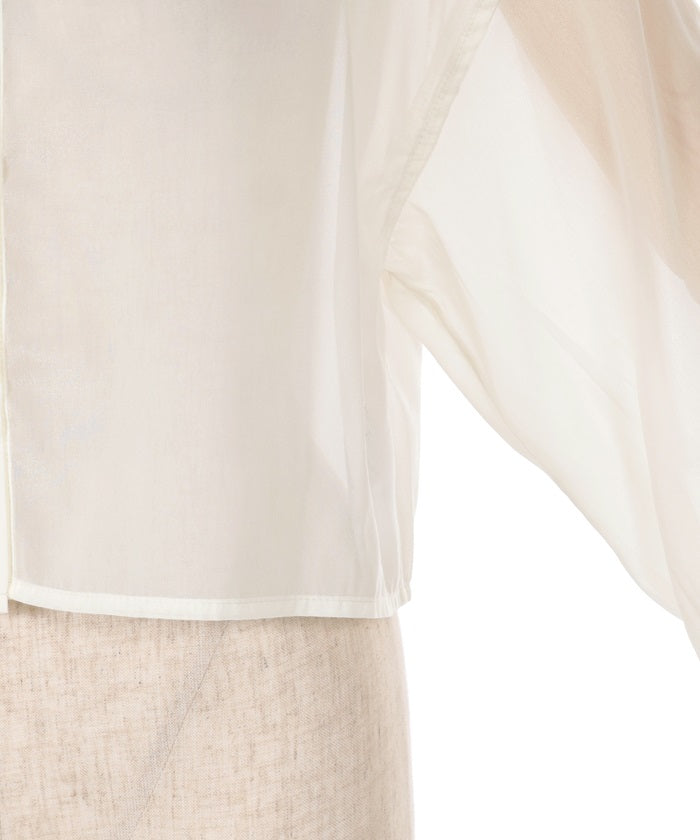 Lamé Sheer Shirt with Ribbon