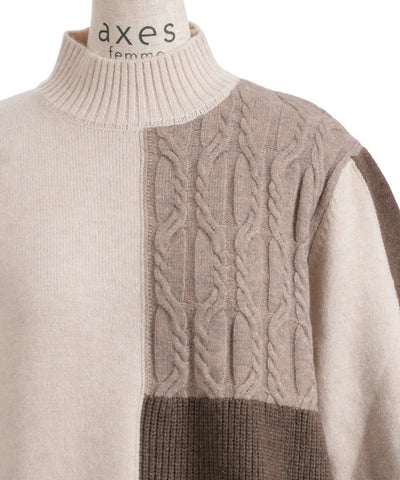 Bicolor Knit Pullover