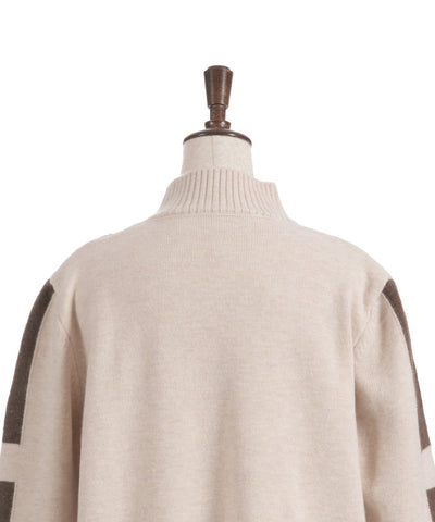 Bicolor Knit Pullover