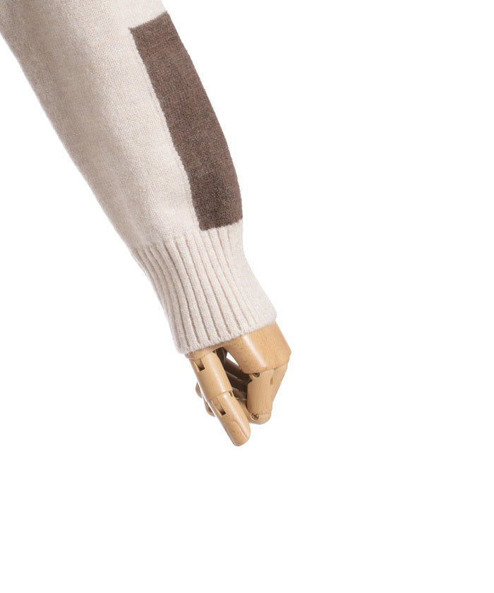 Bicolor Knit Pullover