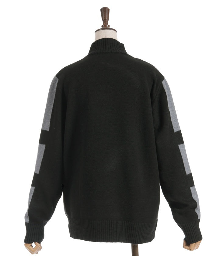 Bicolor Knit Pullover