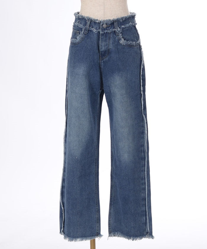 Cutoff Denim Pants