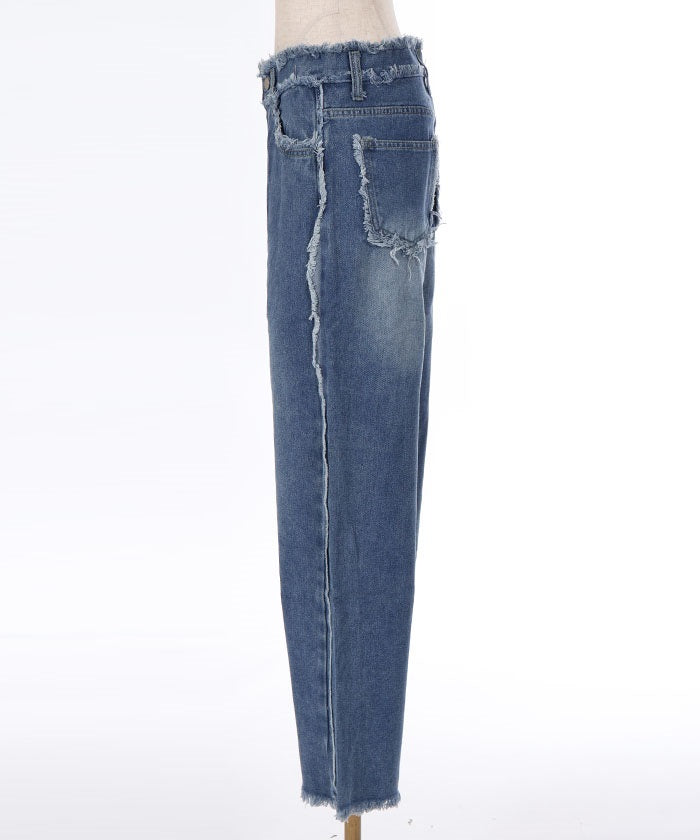 Cutoff Denim Pants