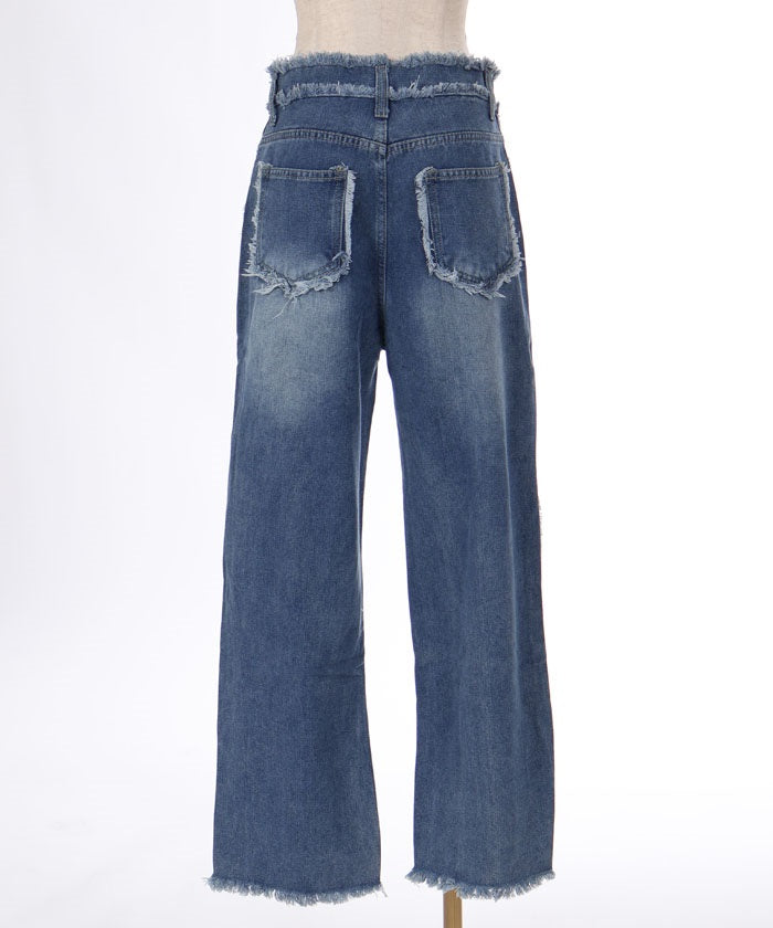 Cutoff Denim Pants