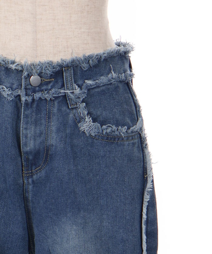 Cutoff Denim Pants