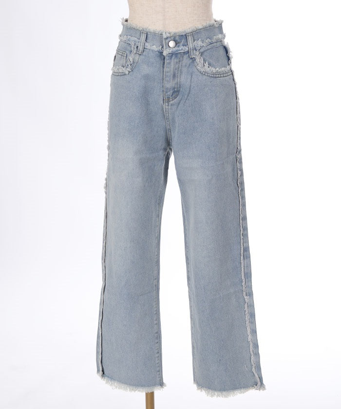 Cutoff Denim Pants