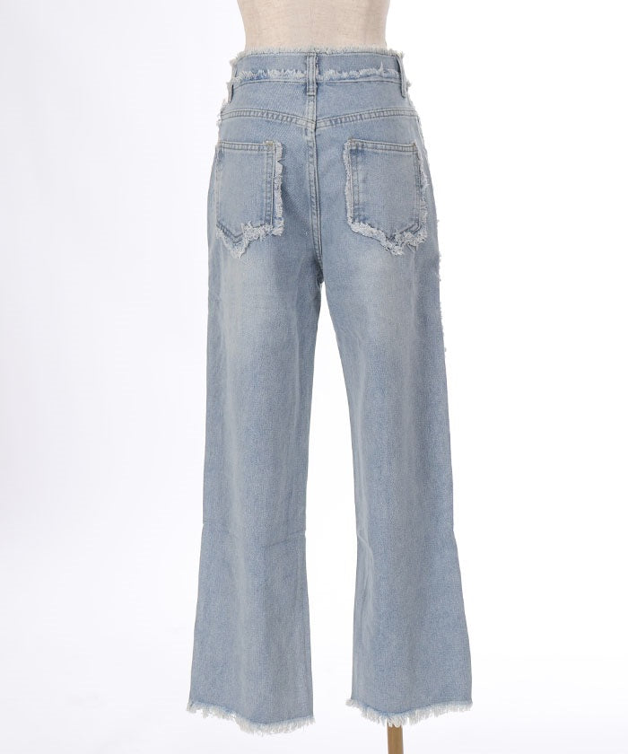 Cutoff Denim Pants